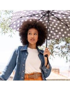 UMBRELLA POCKET DUOMATIC dots white 2