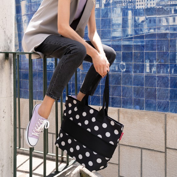 SHOPPER E1 dots white
