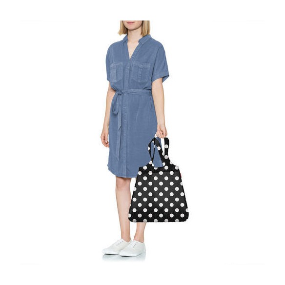 MINI MAXI SHOPPER dots white