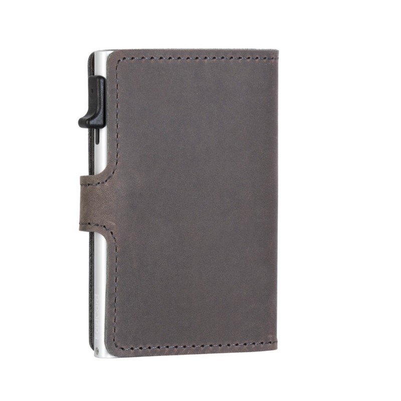PORTA CARTE EAZICARD PELLE, Grey/Silver