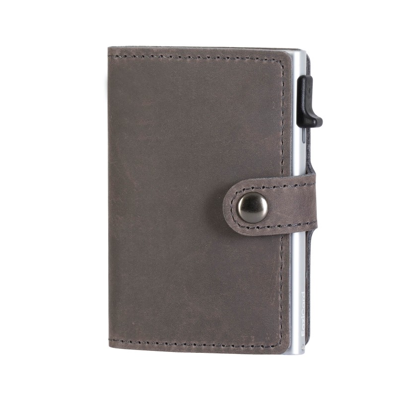 PORTA CARTE EAZICARD PELLE, Grey/Silver