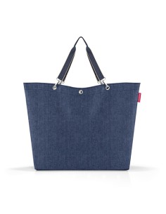 SHOPPER XL, herringbone dark blue