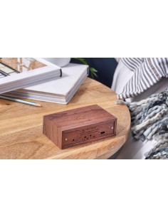 FLIP CLICK CLOCK,Red LED/ Natural Walnut 2