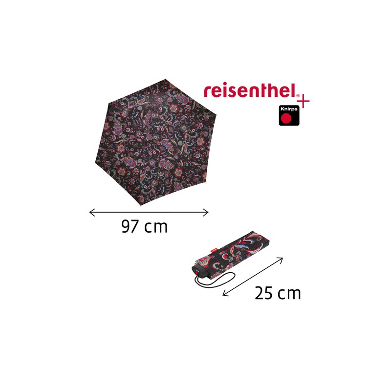 UMBRELLA POCKET MINI, Paisley Black