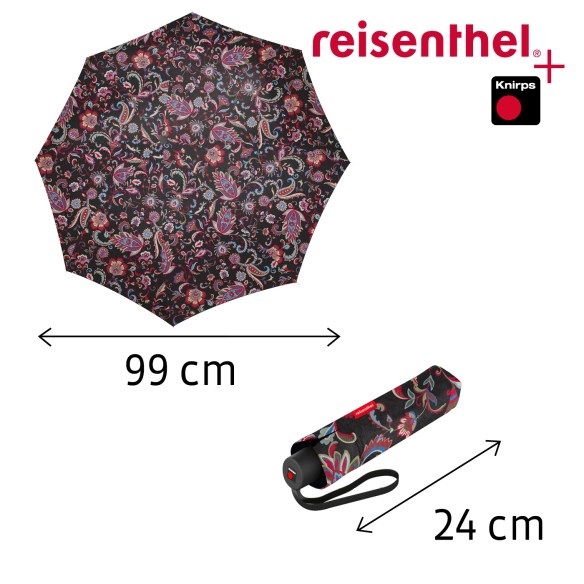UMBRELLA POCKET CLASSIC, Paisley Black