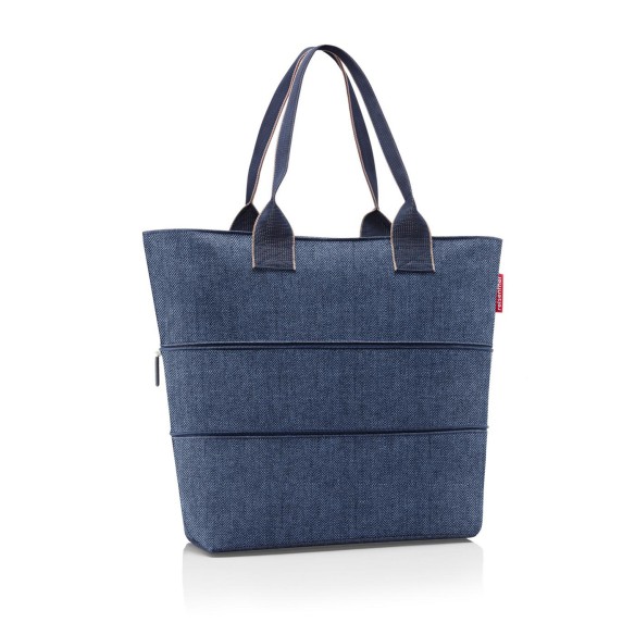 SHOPPER E1, herringbone dark blue