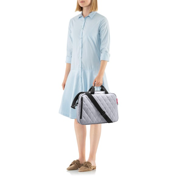 NOTEBOOK BAG, Rhombus Light Grey