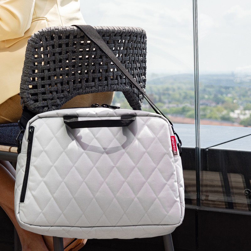 NOTEBOOK BAG, Rhombus Light Grey