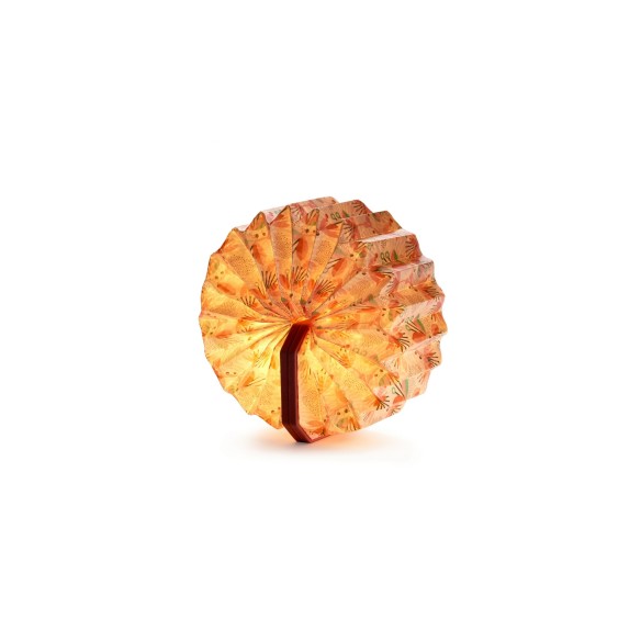 VELVET ACCORDION LAMP, pink floral