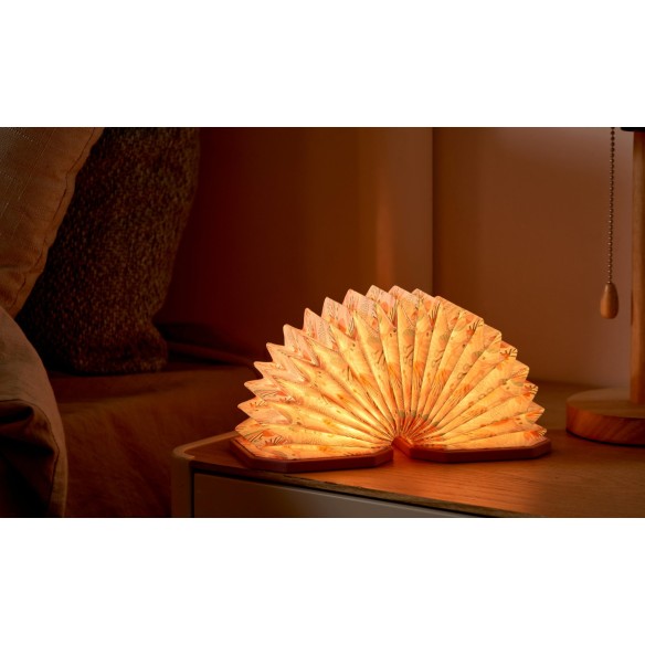 VELVET ACCORDION LAMP, pink floral