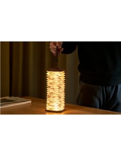 VELVET ACCORDION LAMP, brown zebra 2