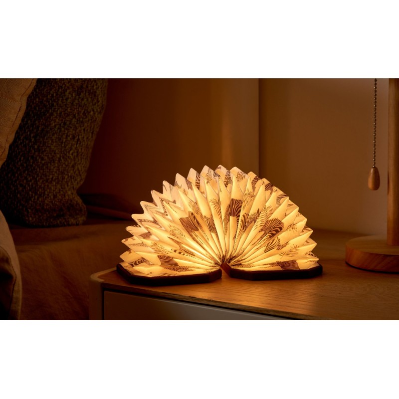 VELVET ACCORDION LAMP, brown zebra