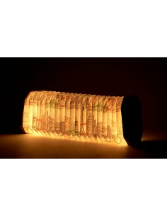 VELVET ACCORDION LAMP,  grey landmark 2