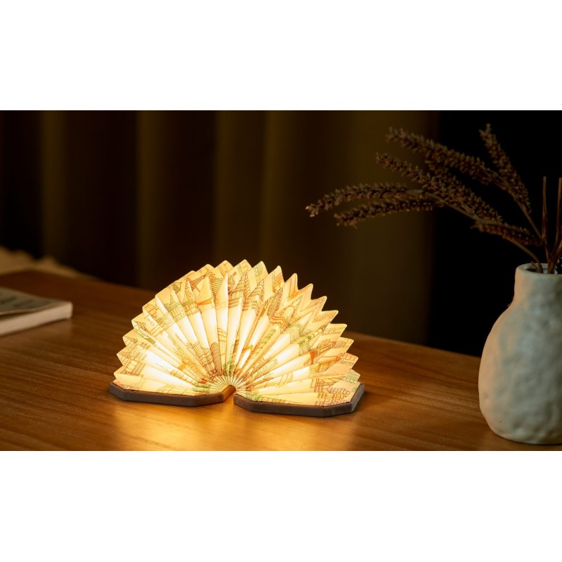 VELVET ACCORDION LAMP,  grey landmark