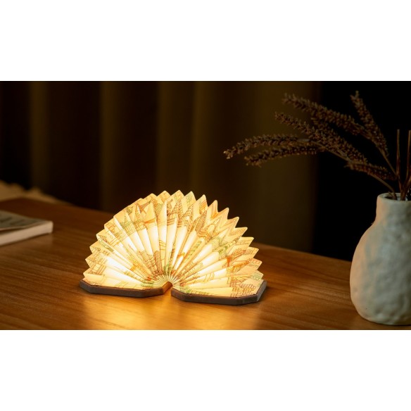 VELVET ACCORDION LAMP,  grey landmark