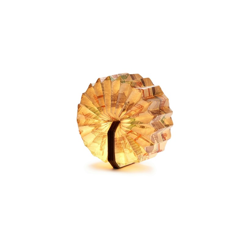 VELVET ACCORDION LAMP,  grey landmark