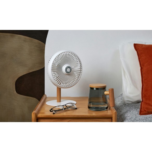 BEYOND PORTABLE DESK FAN LIGHT, Cream White