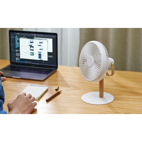 BEYOND PORTABLE DESK FAN LIGHT, Cream White
