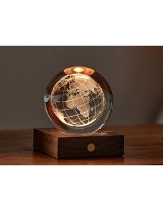 AMBER CRYSTAL LIGHT, 3D laser World Globe