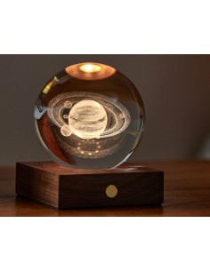 AMBER CRYSTAL LIGHT, 3D laser Saturn