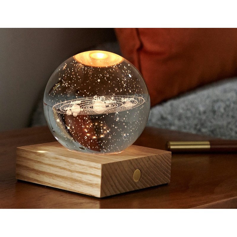 AMBER CRYSTAL LIGHT, 3D laser Solar System