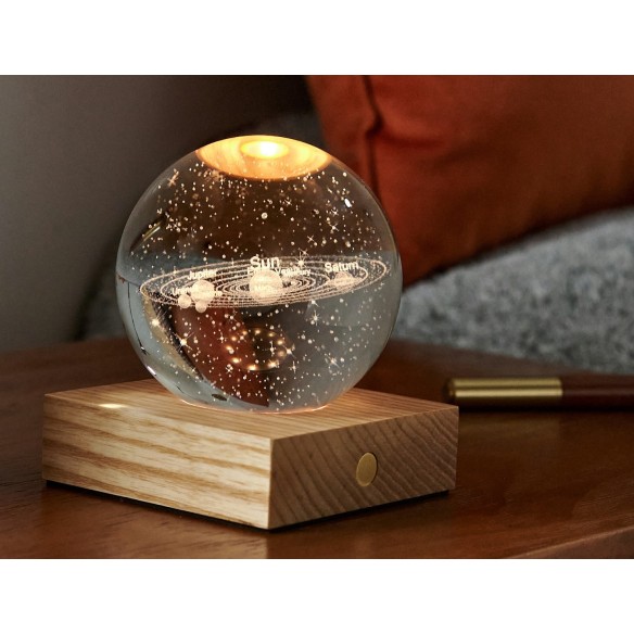 AMBER CRYSTAL LIGHT, 3D laser Solar System