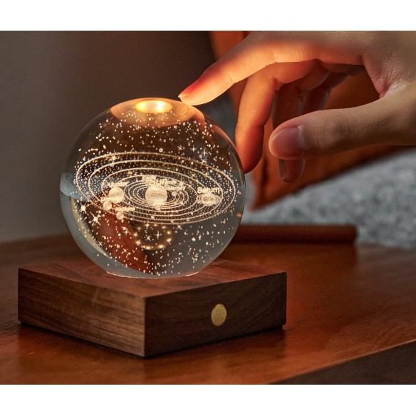 AMBER CRYSTAL LIGHT, 3D laser Solar System
