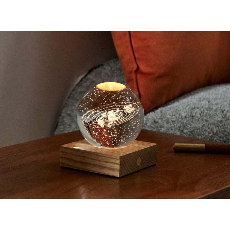 AMBER CRYSTAL LIGHT, 3D laser Solar System