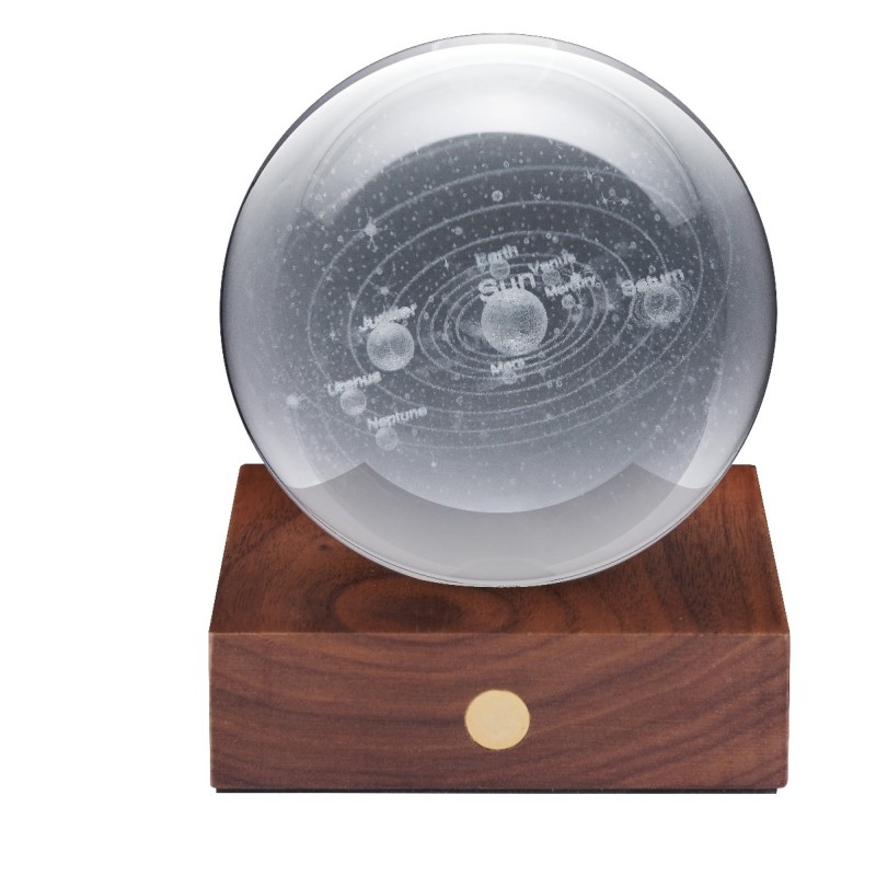 AMBER CRYSTAL LIGHT, 3D laser Solar System