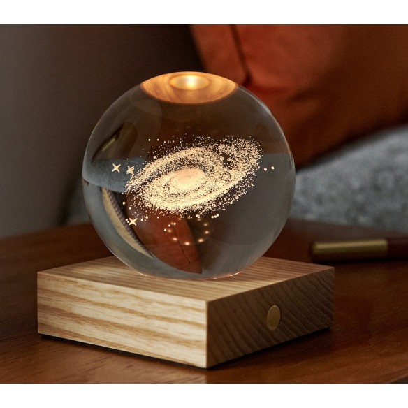 AMBER CRYSTAL LIGHT, 3D laser Galaxy