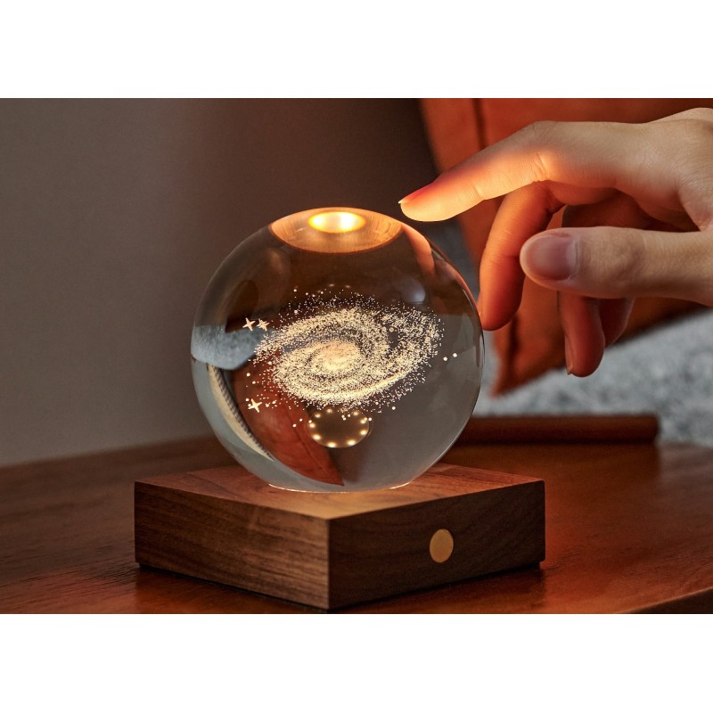 AMBER CRYSTAL LIGHT, 3D laser Galaxy