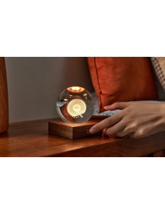 AMBER CRYSTAL LIGHT, 3D laser Dandelion