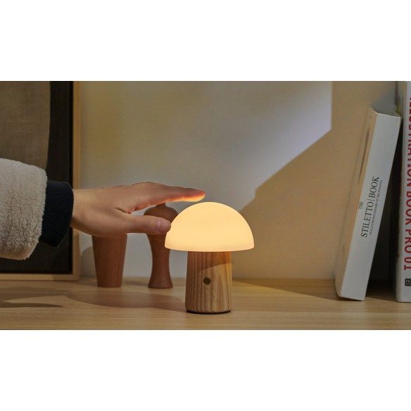 ALICE MUSHROOM LAMP, Mini White Ash Wood
