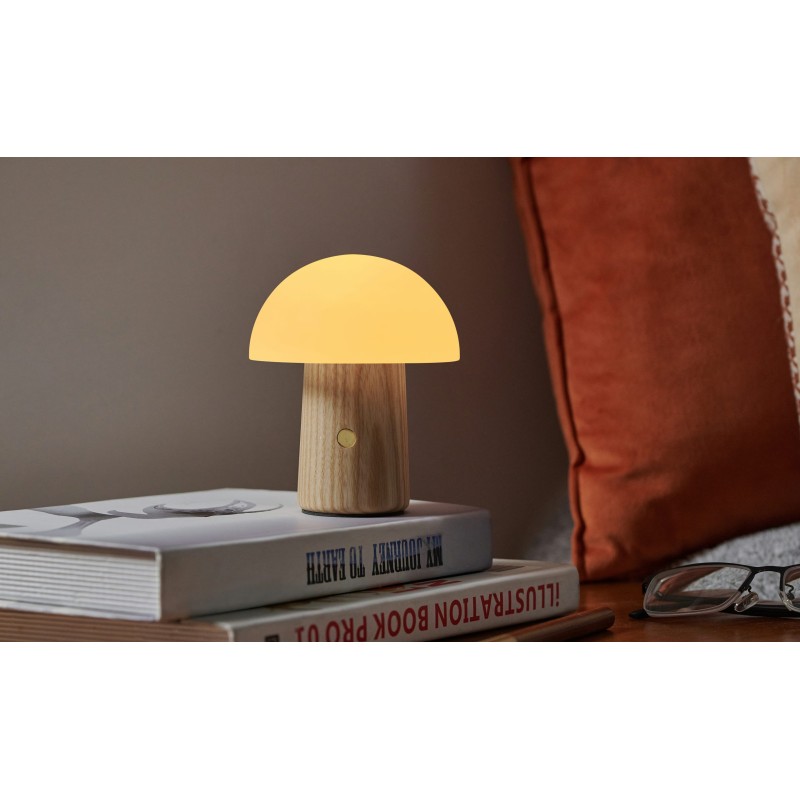 ALICE MUSHROOM LAMP, Mini White Ash Wood