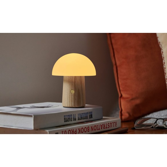 ALICE MUSHROOM LAMP, Mini White Ash Wood
