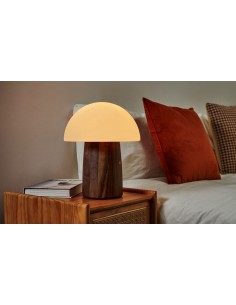 ALICE MUSHROOM LAMP, Large Natural Walnut Wood 2