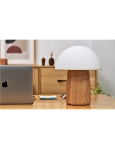 ALICE MUSHROOM LAMP, Large White Ash Wood