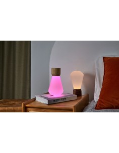 PENTAGON DESK BULB, Large Natural Walnut Wood