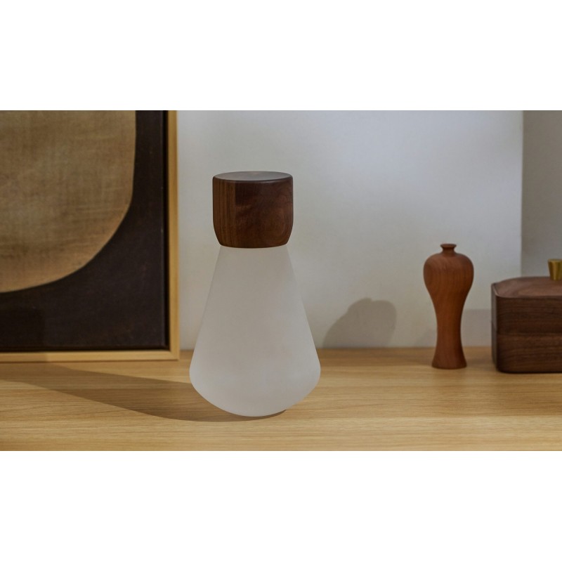 PENTAGON DESK BULB, Large Natural Walnut Wood