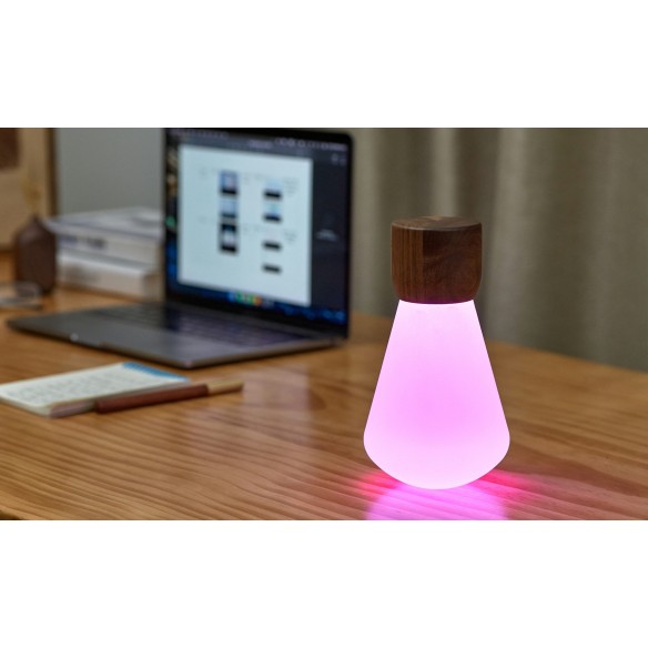 PENTAGON DESK BULB, Large Natural Walnut Wood