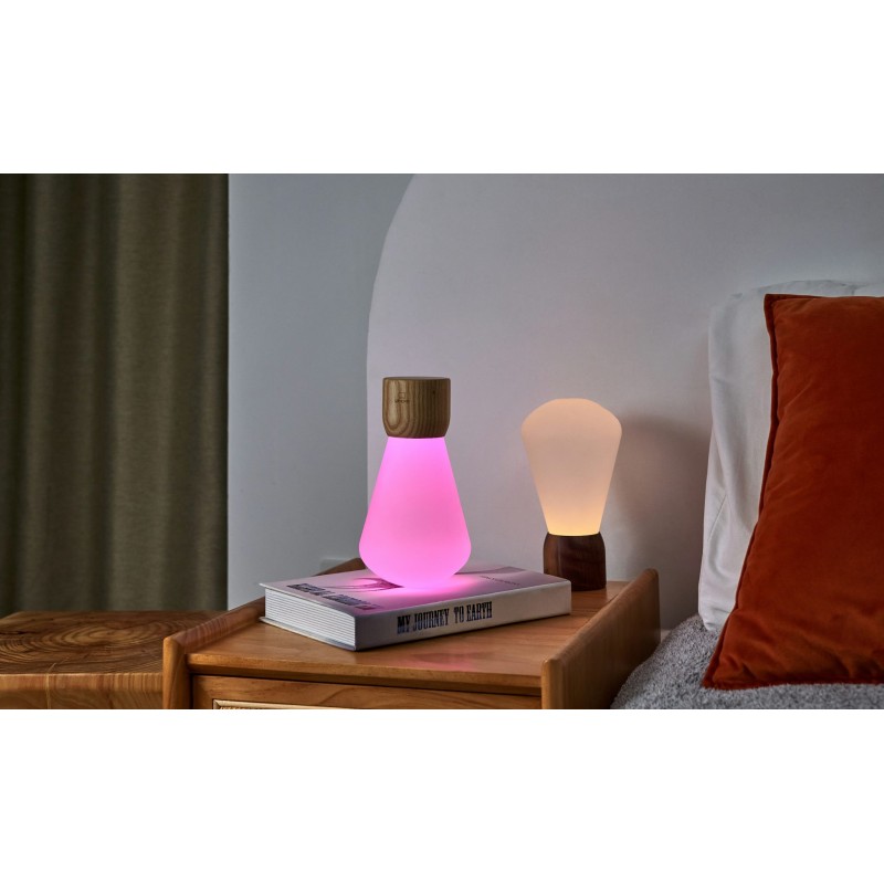 PENTAGON DESK BULB, Large White Ash Wood