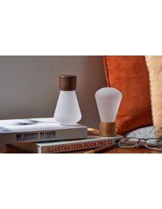 PENTAGON DESK BULB, Mini Natural Walnut Wood 2