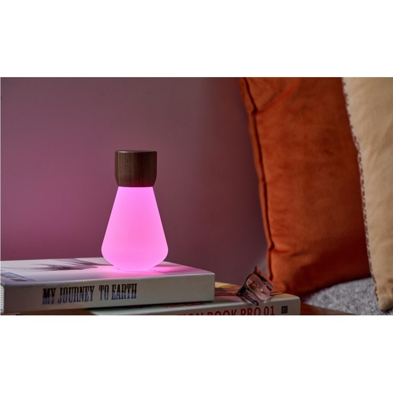 PENTAGON DESK BULB, Mini Natural Walnut Wood