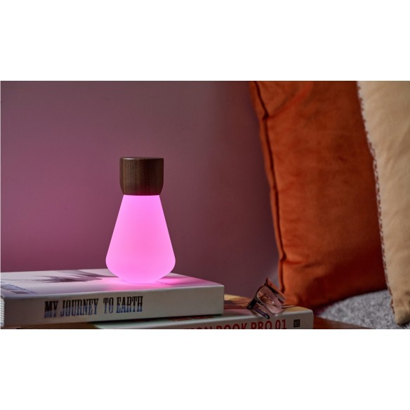 PENTAGON DESK BULB, Mini Natural Walnut Wood