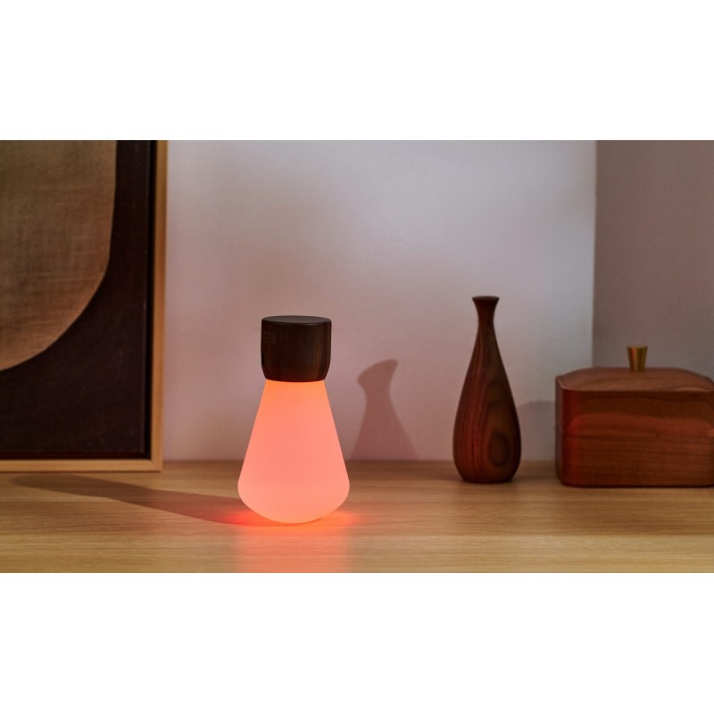 PENTAGON DESK BULB, Mini Natural Walnut Wood