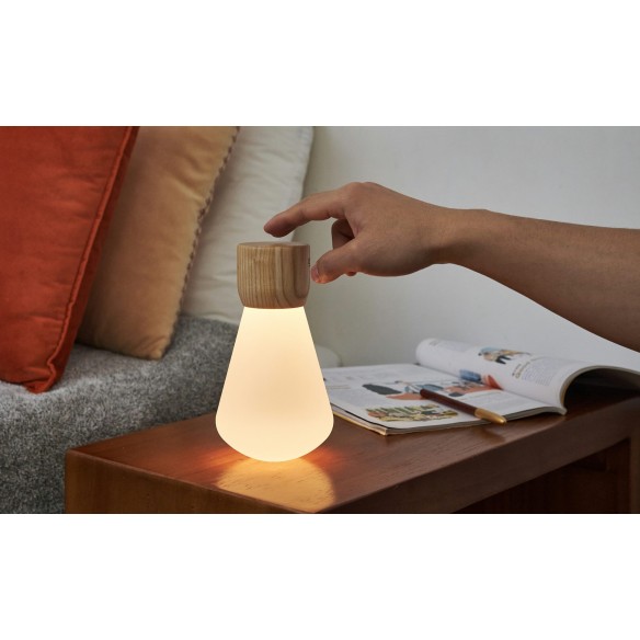 PENTAGON DESK BULB, Mini White Ash Wood