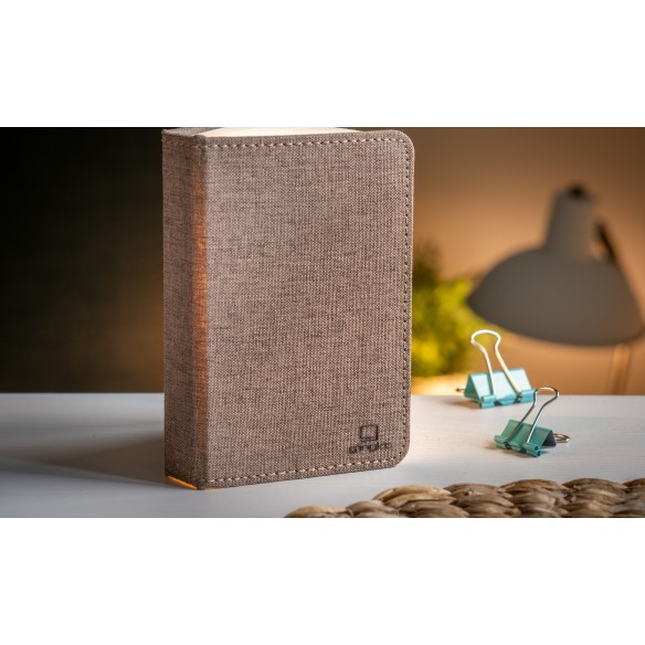 FABRIC SMART BOOK LIGHT, Mini Coffee Brown