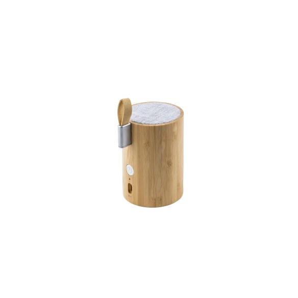 DRUM LIGHT BLUETOOTH SPEAKER, natural bamboo wood