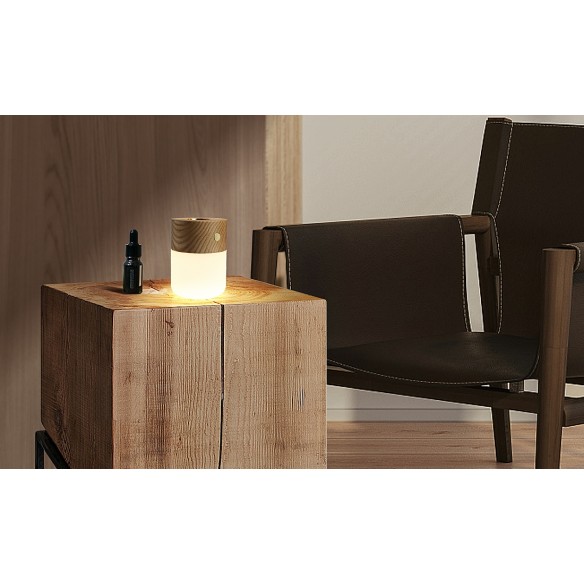 SMART DIFFUSER LAMP, Walnut Wood