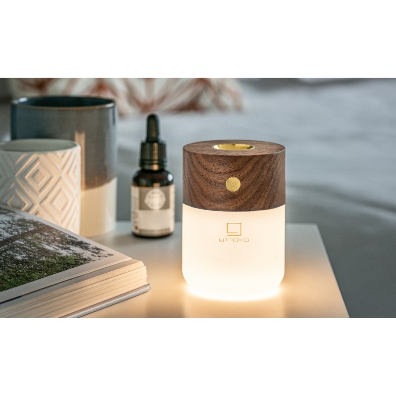 SMART DIFFUSER LAMP, Walnut Wood